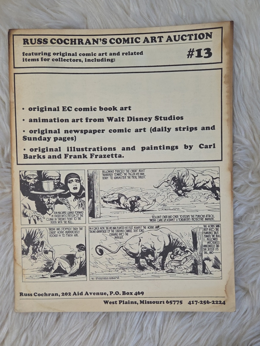 Russ Cochran Comic Art Auction Catalog #13 Original Comic Art Auction 1983 Frank